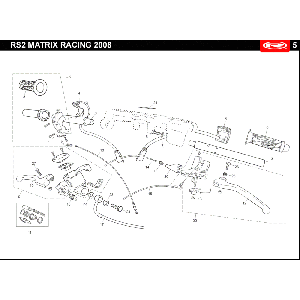 Pièces de direction Rieju Rs2 racing black 2010 2 temps
