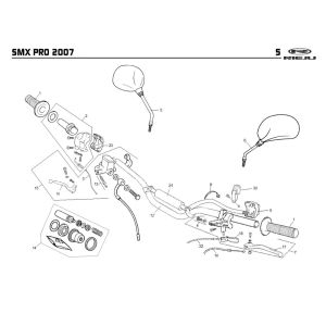 Pièces de direction Rieju SMX pro black 2008 2 temps