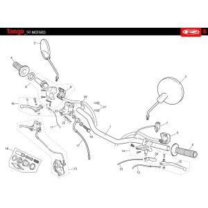 Pièces de direction Rieju Tango orange 2010 2 temps