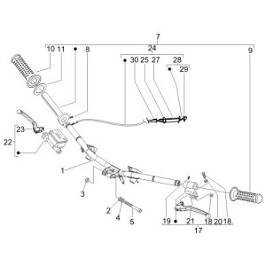 Pièces de direction Vespa Lx 45km 4 temps 4 soupapes