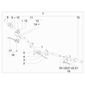 Pièces de direction Vespa S 25 km 4 temps 2 soupapes