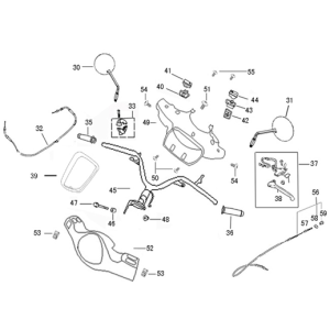 Pièces de direction Vom Riva Sport anthracite mat mat
