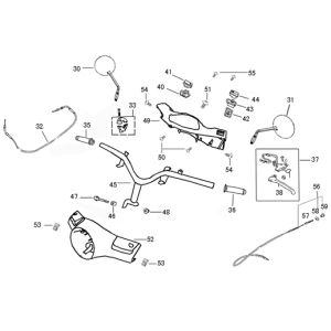 Pièces de direction Znen VPA 125cc argent