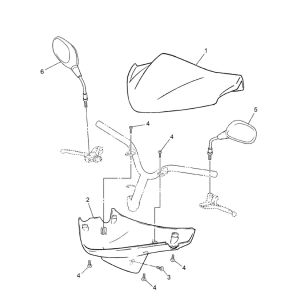 Crémaillère de direction - Rétroviseurs Yamaha Jog-R AC 2 temps