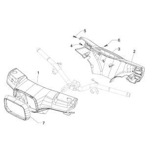 Crémaillère de direction Vespa S 25 km 4 temps 2 soupapes noir mat 85/B