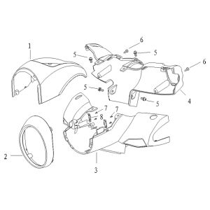 Pièces de couverture de direction Agm Supreme jaune mat
