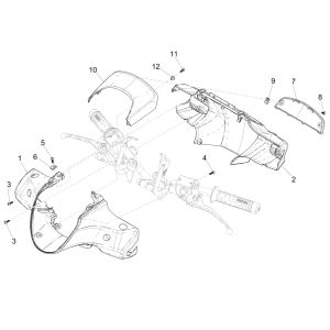 Couvre-volants Piaggio Medley 125 4T IE ABS E4 2016-2019 (EMEA)