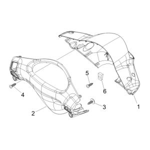 Crémaillère de direction Piaggio Fly 2 temps noir 94