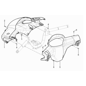 Housses de direction Euro 3 2011 pour Piaggio Typhoon 50 2 temps