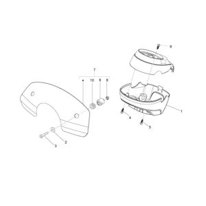 Boitier de direction Vespa LXV 2 temps