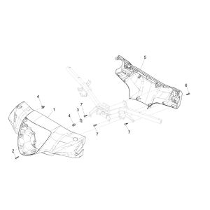 Couvre-volant Piaggio Liberty 125 4 temps 3V IE ABS (IGET Euro 5)