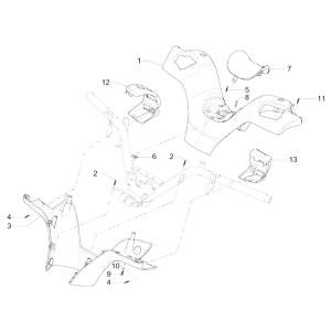 Couvre-volant Piaggio MP3 500 LT Business 2014-2016