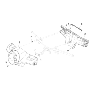 Couvre-volants pour Vespa GTS 125 4T E4 ABS 2019 (EMEA)