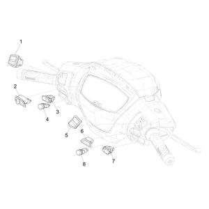 Direction du Piaggio Medley 125 ABS E5 2021-2022 (EMEA)