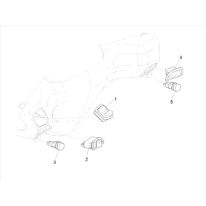Commutateur de direction 4 temps Piaggo Zip (injection euro5 IGET)