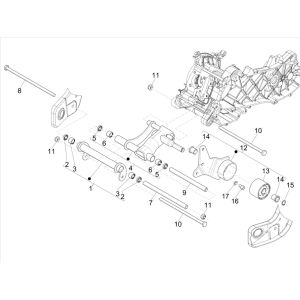 Sous-châssis Piaggo Zip 4 temps (injection euro5 IGET)