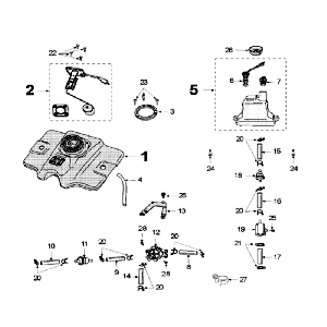 Réservoir et pompe à essence Peugeot Speedfight 3 AC Bleu