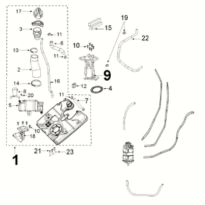 Pompe de réservoir Peugeot Django 4 temps E5