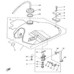 Réservoir Yamaha DT-50 MX
