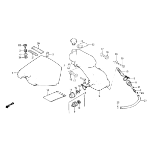 Pièce de réservoir et réservoir d'huile Honda MB50/MB80