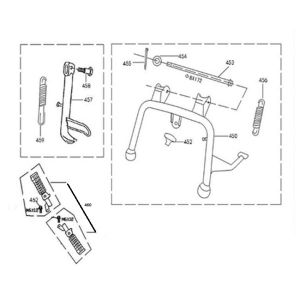 Béquille centrale latérale China Grande Retro