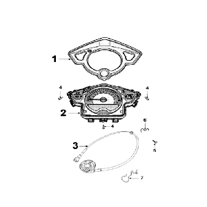 Compteur Peugeot Speedfight 3 LC bleu
