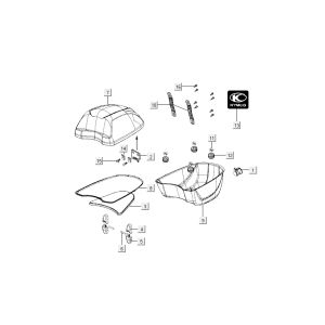 Top Case Kymco Like 4 temps tecno silver comme T T 2015