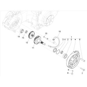 Boîte de vitesses 3 V Vespa Primavera 4 temps (injection Euro5 IGET)