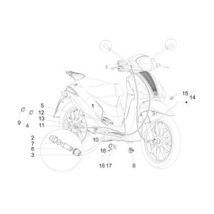Kilomètre- Câble de frein Piaggio Liberty 2 temps