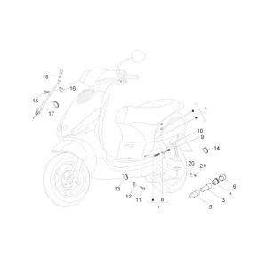 Kilomètre-câble de frein Piaggio Zip 2000 2 temps AC