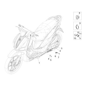 Transmissions Piaggio Liberty 125 4 temps 3V IE ABS (IGET Euro 5)