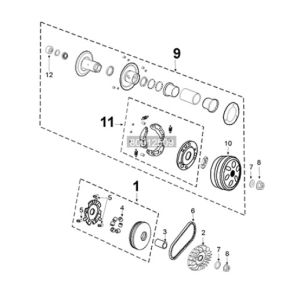 Transmission Peugeot Tweet 125i E5 FL 2023-2025
