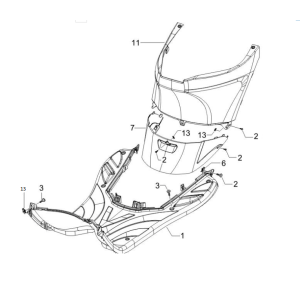 Marchepied Piaggio Zip 2000 4 temps AC