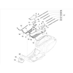 Marchepied Vespa Primavera 4 temps 3V (injection Euro5 IGET)