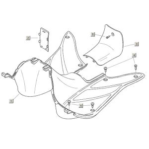 Marchepied+accessoires Mojito Custom 2t (moteur Piaggio) 2004 - 2010