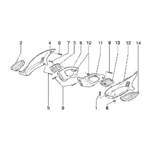 Marchepieds Gilera Runner 180cc FXR 2 temps