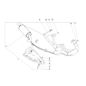 Système d'échappement Piaggio NRG Power 50 2 temps LC Euro 4