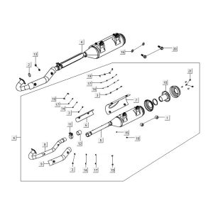 Pot d'échappement Kymco MXU 500