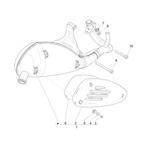 Echappement Vespa Sprint 2 temps