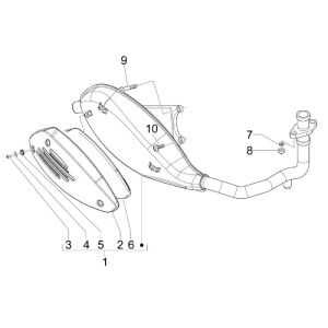 Echappement Piaggio Liberty 4 temps