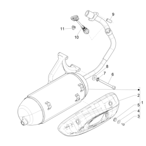 Système d'échappement 4 temps Piaggio Liberty 50 (IGET Euro 5)
