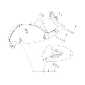 Echappement Vespa Primavera 25km 4 temps 2 soupapes
