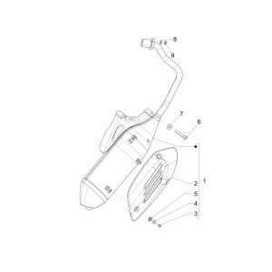 Echappement Vespa Sprint 45km 4 temps 4 soupapes