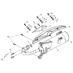 Echappement Sym Symphony (BK5560) noir