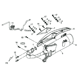 Echappement Sym Jet 4 (R086) route