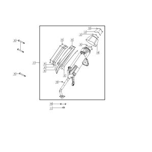 Pot d'échappement AGILITY 16+ 4T 125 Mat Métallique Bleu Clair