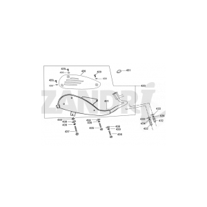 Echappement Santini Capri 125cc noir