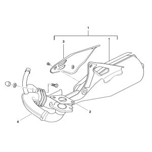 Uitlaat Beta Ark-k 50 2-takt AC rood 2008