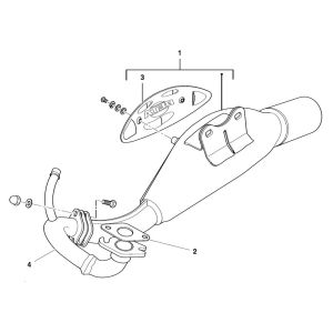 Uitlaat Beta Ark-RR 50 2-takt LC rood 2006