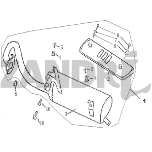 Pot d'échappement BTC Grande Retro GT1 crème à café
